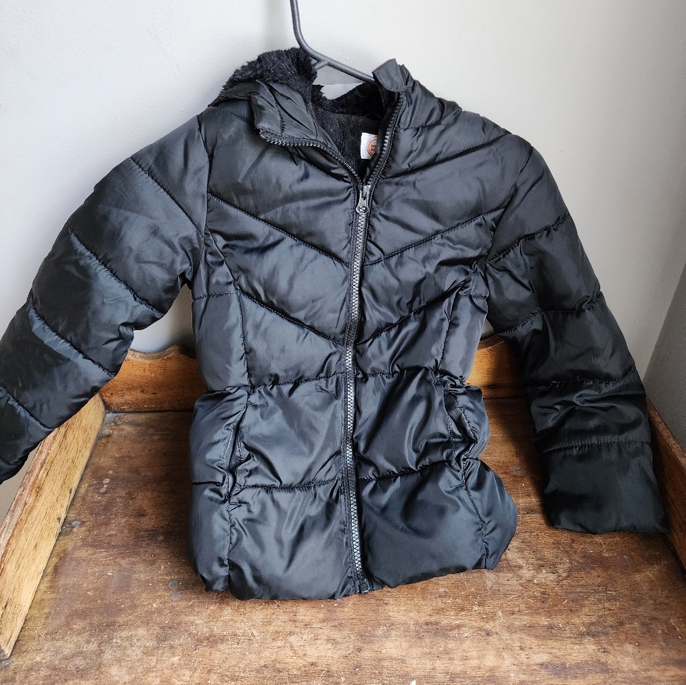 Wander Nation Black Kids Puffer Jacket.  Size XS 4/5